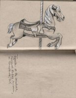 Carousel horse drawing