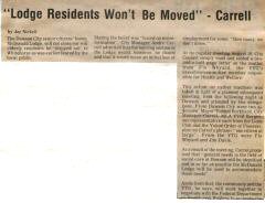 Lodge residents article