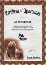 NRDC Certificate